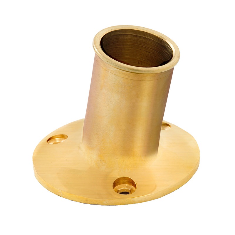 Whitecap Top-Mounted Flag Pole Socket Polished Brass – 1″ ID [S-5002B]