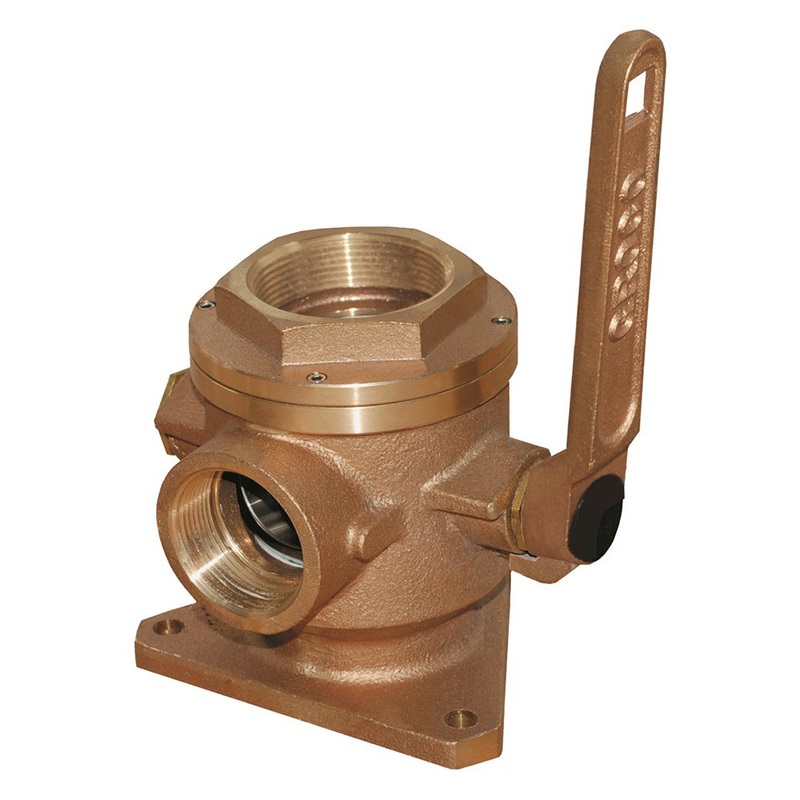 GROCO 1-1/2″ Safety Seacock w/1-1/4″ Side Port [SBV-1500-P]