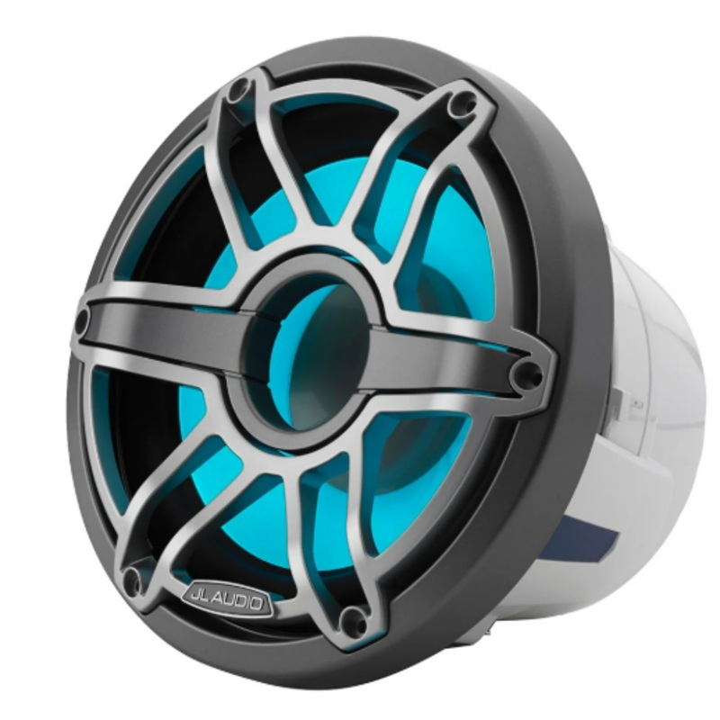JL Audio M6 8″ Marine Subwoofer w/Titanium Sport Grille & Transflective LED Lighting – M6-8IB-S-GmTi-i-4
