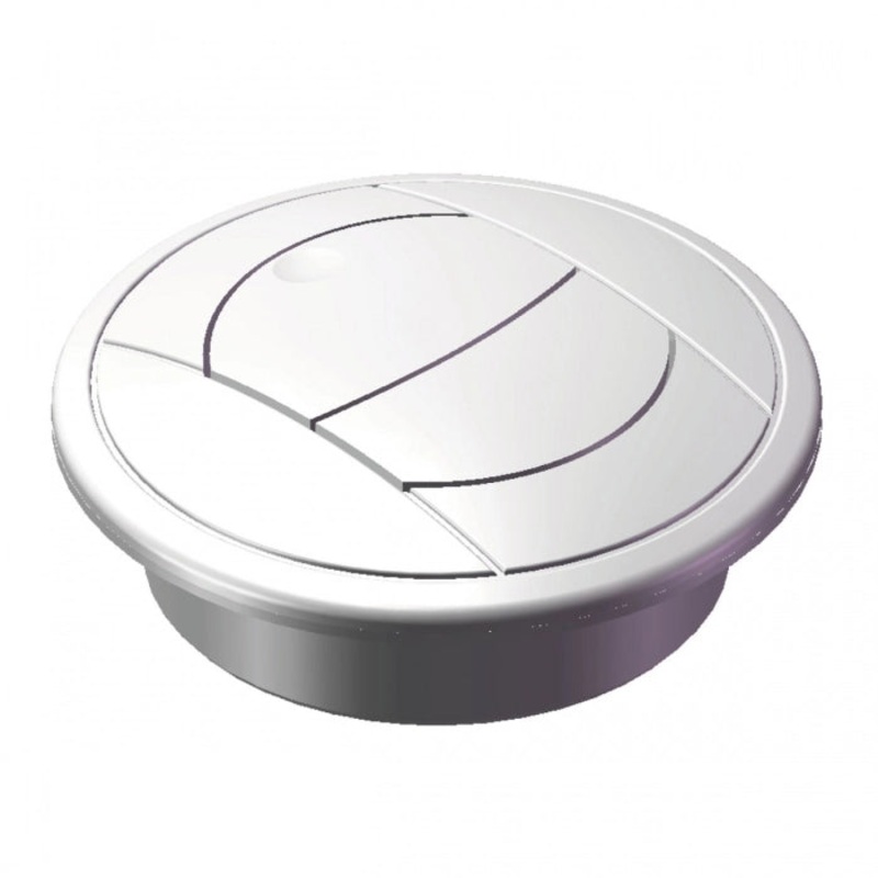 3″ Round White Plastic Grille Vent