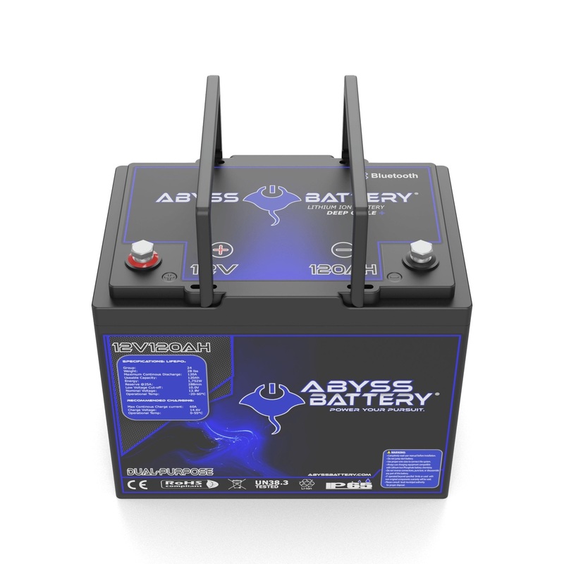 Abyss Battery 12V 120Ah Group 24 Dual-Purpose Marine Lithium Battery