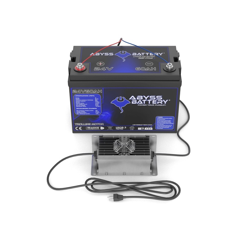 Abyss Battery 24V 60Ah Lithium Trolling Motor Battery Kit Non-Bluetooth