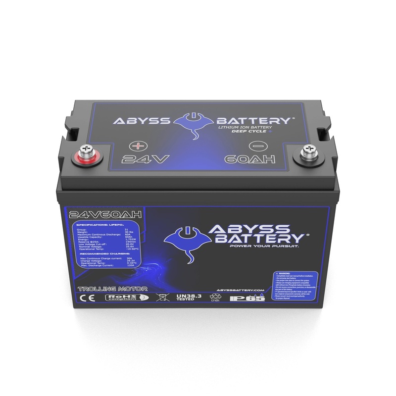 Abyss Battery 24V 60Ah  Lithium Trolling Motor Battery Non-Bluetooth