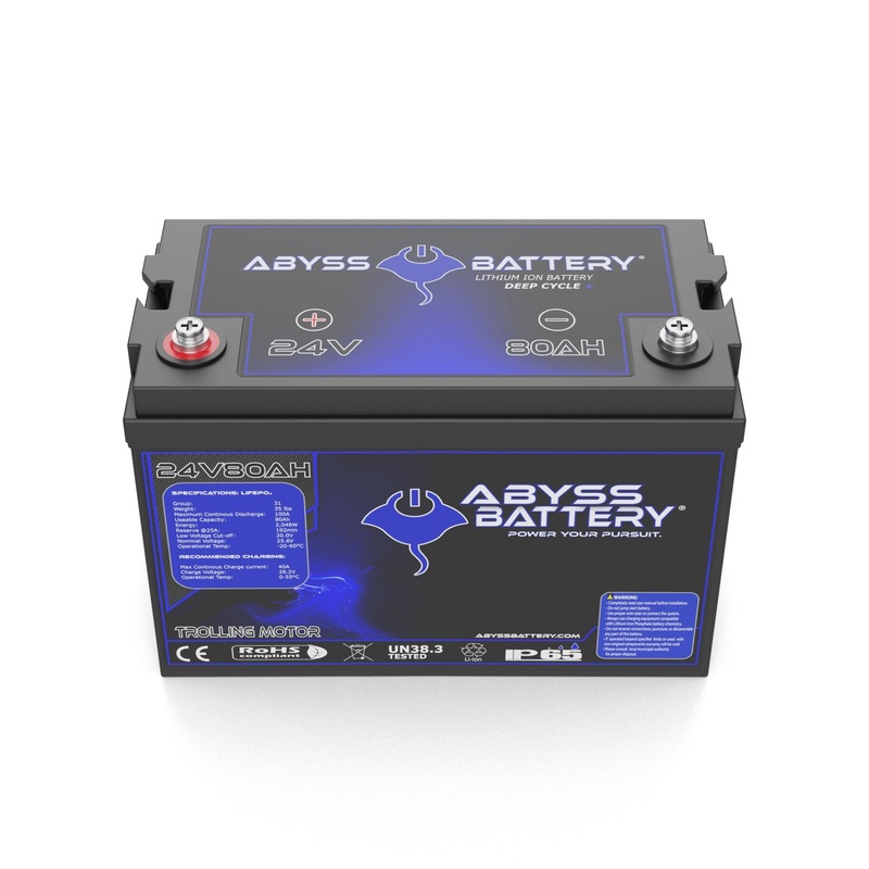 Abyss Battery 24V 80Ah  Lithium Trolling Motor Battery Non-Bluetooth