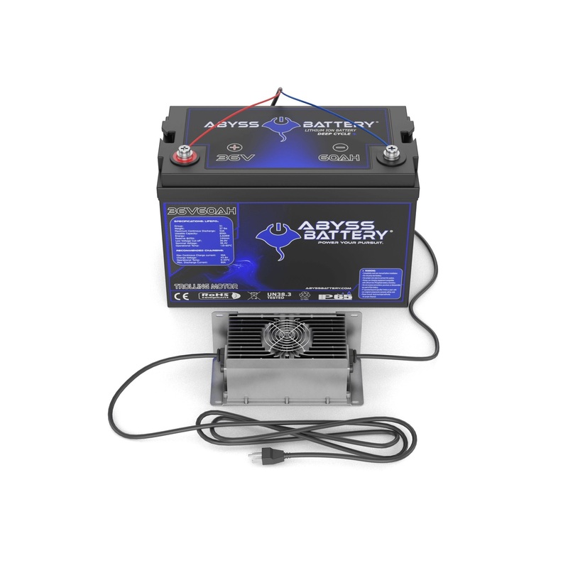 Abyss Battery 36V 60Ah Lithium Trolling Motor Battery Kit Non-Bluetooth