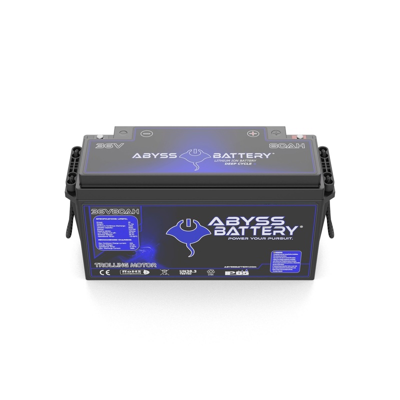 Abyss Battery 36V 80Ah Lithium Trolling Motor Battery Non-Bluetooth