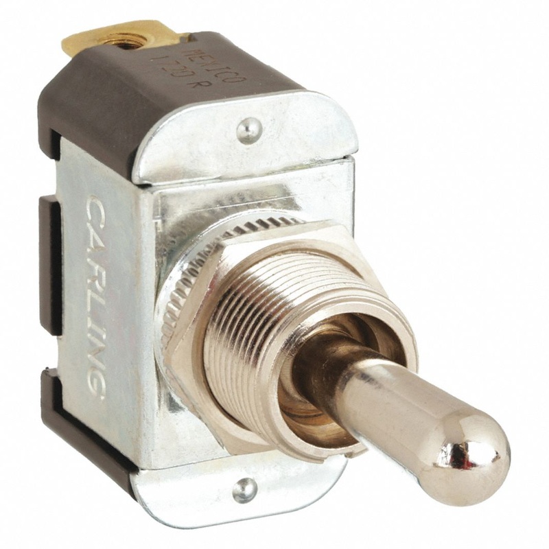 Carling Heavy Duty Toggle Switch with Screws – (ON)/OFF/(ON)]