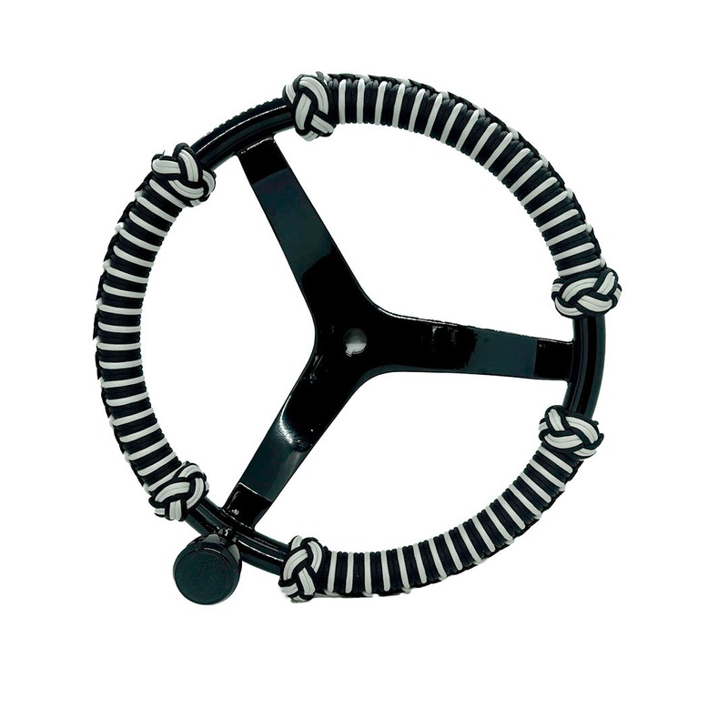 Custom wrapped 13-1/2″ Steering Wheel Seastar / Teleflex/ Baystar Regular Knob