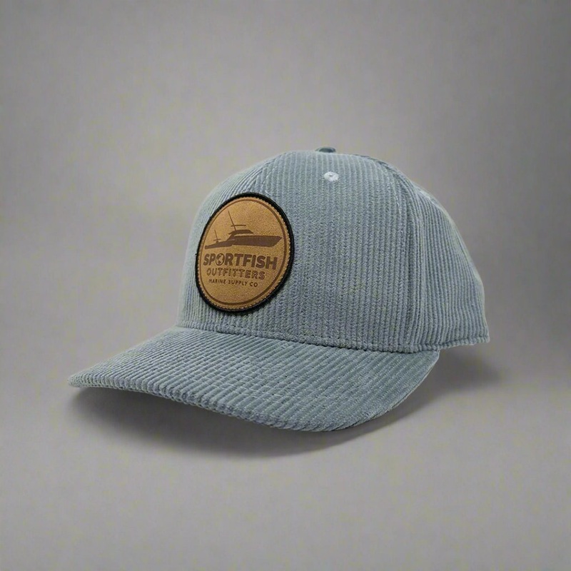 Sportfish Outfitters Corduroy Blue Hat with Suede Globe