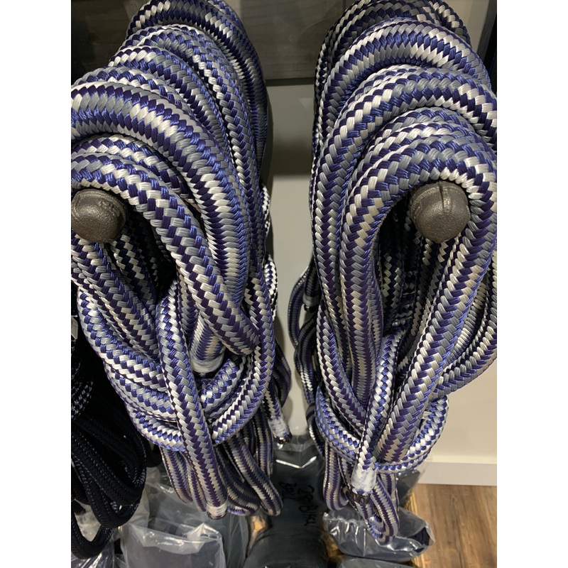3/4″ Custom Dock Lines Double Braid Nylon – 50/25/25 Navy/Graphite Grey/White 3/4 15′