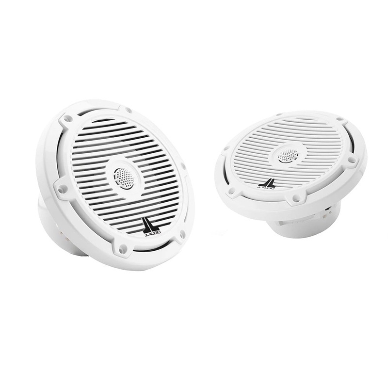 JL Audio M3 Series 6.5″ Marine Coaxial Speakers w/Gloss White Classic Grilles – M3-650X-C-Gw [010-03060-00]