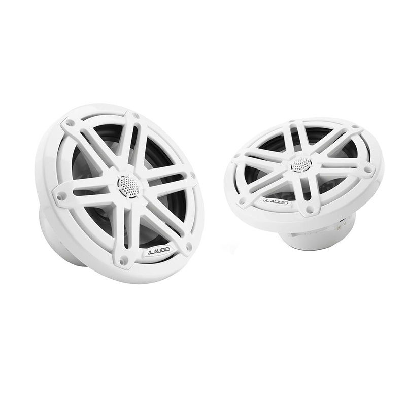 JL Audio M3 Series 6.5″ Marine Coaxial Speakers w/Gloss White Sport Grilles – M3-650X-S-Gw [010-03063-00]