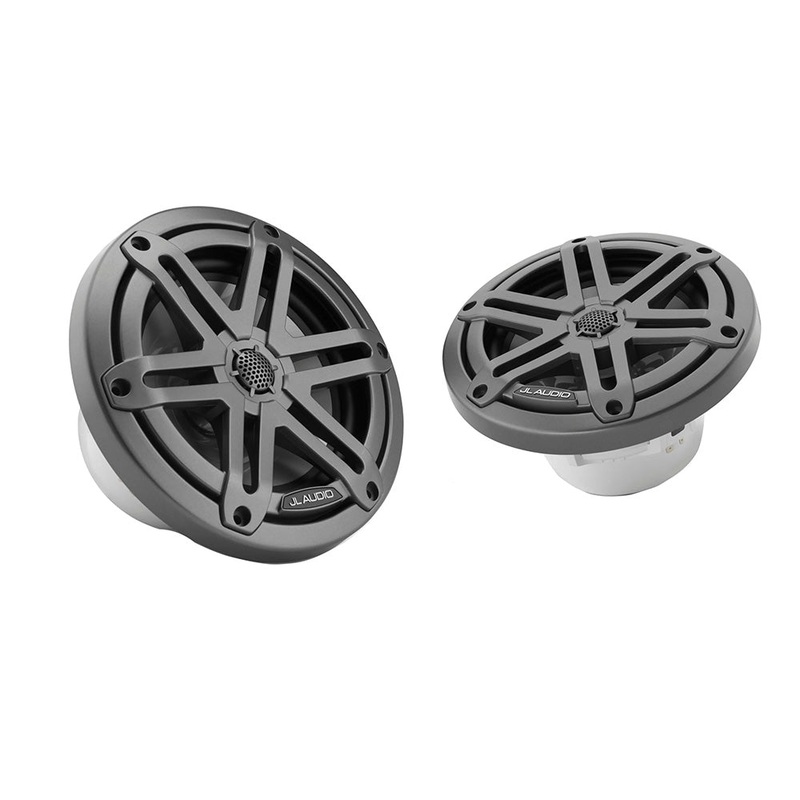 JL Audio M3 Series 6.5″ Marine Coaxial Speakers w/Grey Metallic Sport Grilles – M3-650X-S-Gm [010-03061-00]