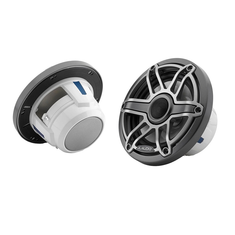 JL Audio M6 Series 6.5″ Marine Coaxial Speakers w/Titanium Sport Grille – M6-650X-S-GmTi [010-03091-00]