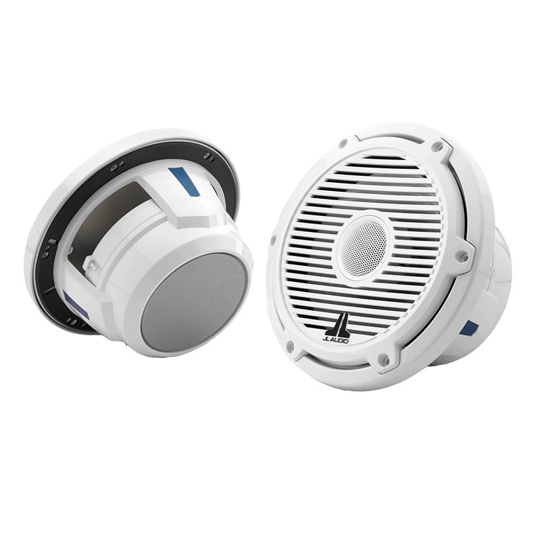 JL Audio M6 Series 7.7″ Marine Coaxial Speakers w/Gloss White Classic Grille – M6-770X-C-3GW [010-03498-00]