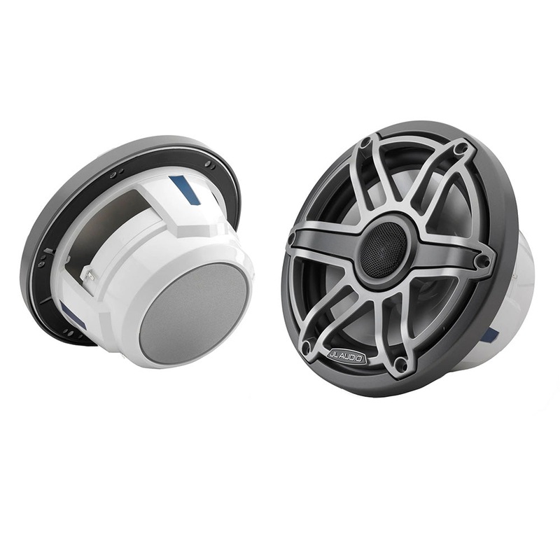 JL Audio M6 Series 7.7″ Marine Coaxial Speakers w/Titanium Sport Grille – M6-770X-S-GmTi [010-03075-00]