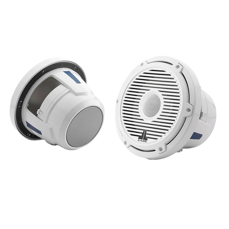 JL Audio M6 Series 8.8″ Marine Coaxial Speakers w/Gloss White Classic Grille – M6-880X-C-3Gw [010-03499-00]