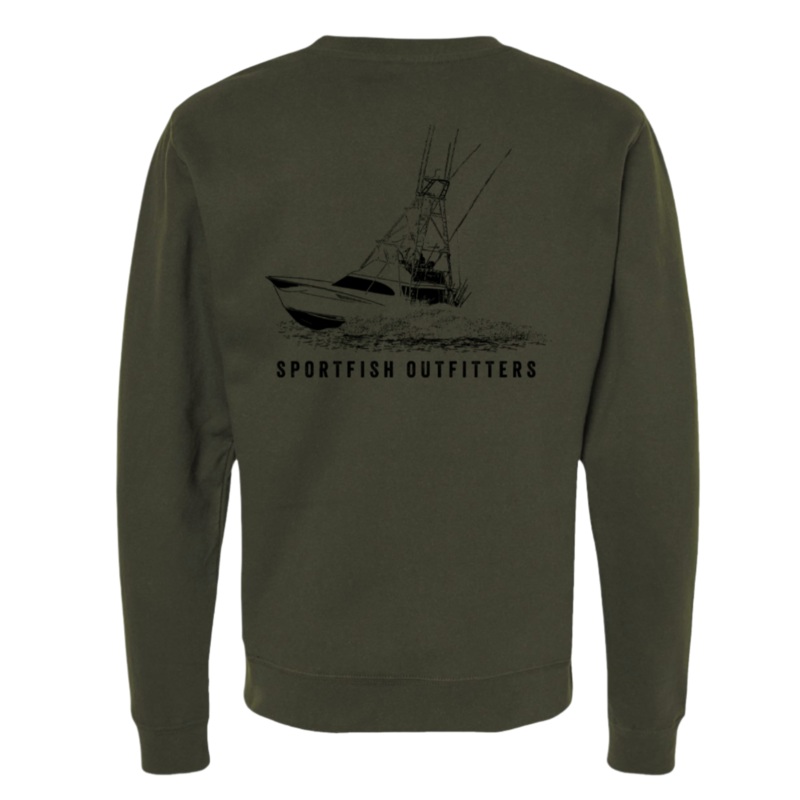 Sportfish Outfitters Vintage Running Shot Crew Neck Sweatshirt S